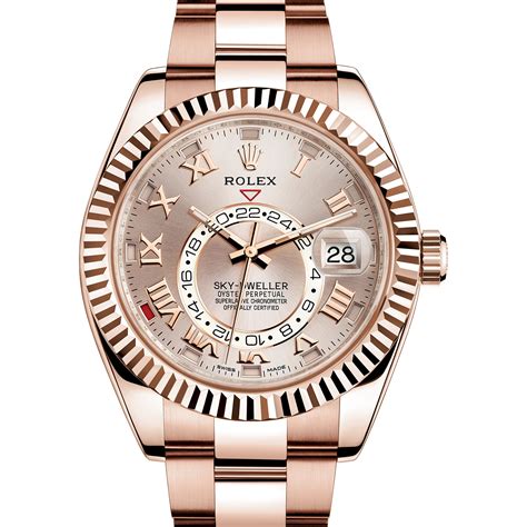 rolex sky dweller rose gold replica|rolex rose gold sky dweller.